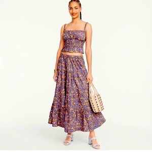 Jcrew matching set cami and skirt - size XS - skirt is new with tags!